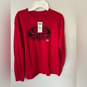 Vans Red Off the Wall long Sleeve Tshirt Size Large